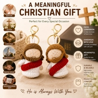 Jouet en peluche Amigurumi religieux chrétien Notre-Dame de Guadalupe Jésus, pendentif doux et écologique, cadeau d'église, poupée Vierge Marie béquilleuse