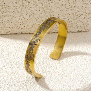 Bracelet et Jonc Personnalisés en Acier Inoxydable 316L Plaqué Or 14k 18k – Bracelets Tendance et Inspirants pour Femmes et Hommes - Product Image 2