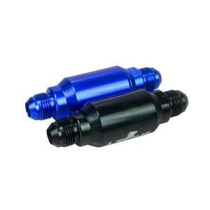 LZONE PERFORMANCE Fuel Filter AN8 40 Micron Aluminum Black Blue Model 5580 - Product Image 5