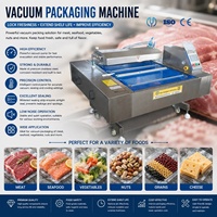 Machine d'emballage sous vide automatique à bande transporteuse pour saumon, scelleuse sous vide pour fruits de mer, équipement d'emballage de produits de la mer, ensacheuse sous vide, scelleuse sous vide