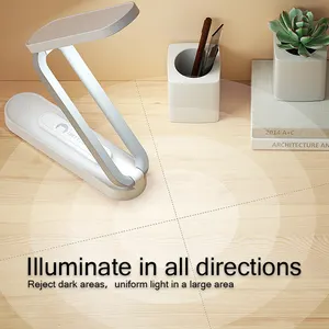 מתקפל Led מנורת שולחן הגנה על העין מנורת שולחן טבעי אור הגנת עין Dimmable משרד מנורת 3 צבע מצב Usb טעינה יציאת