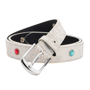 Ceinture en cuir pleine fleur de chameau personnalisée pour femme, tendance, polyvalente, rétro, haut de gamme, avec boucle et rivets neutres, fabriquée sur mesure - Product Image 3
