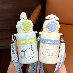 KURMI สายรัดแก้วฉนวนสแตนเลสสำหรับเด็ก, แก้วมีสายรัดแบบพกพาปลอดภัยสำหรับกิจกรรมกลางแจ้งของขวัญเพื่อธุรกิจ - Product Image 2