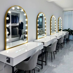 Table de maquillage professionnelle pour salon avec éclairage LED, miroir de maquillage, table de toilette pour studio de mariage, studio photo, salon de beauté - Product Image 5