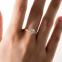 Bague de fiançailles vintage en argent sterling 925 plaqué or 18 carats avec moissanite taille cœur 1,2 CTW et pavé filigrané