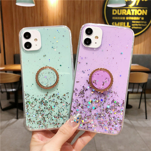 Cô Gái Long Lanh Bắt Đầu Rõ Ràng Vòng Tay Đứng Trường Hợp Đối Với <span class=keywords><strong>iPhone</strong></span> 16 Pro Max Điện Thoại Di Động Cover Quay Lại Keo Epoxy Nhà Ở Thuận Tiện Phong Cách - Product Image 2