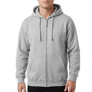 Sweat à capuche zippé pour homme 100% coton, motif uni, écologique, séchage rapide, respirant, décontracté, streetwear d'hiver - Product Image 4