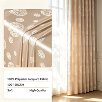 Tissu Jacquard 100% Polyester à Prix Compétitif, Bonne Tenue, Tissu Décoratif pour Projets Hôteliers, Rideaux de Fenêtre et Draperies