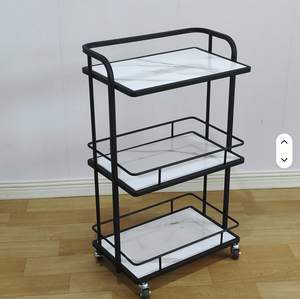 Carrito de Peluquería Moderno en Blanco y Negro, Carrito de Salón de Lujo, Portátil, de Alta Calidad, para Herramientas Pequeñas, en Venta - Product Image 2