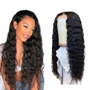 Virgin Cuticle Aligned Hair Vendor Charming Water Wave Machine Made Wigs 100% Peruvian human hair wigs