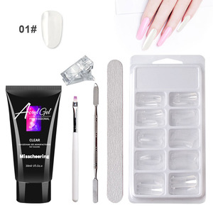 Kit de gel de extensión de <span class=keywords><strong>uñas</strong></span> sin dolor al por mayor, constructor rápido sin formas de papel para <span class=keywords><strong>uñas</strong></span> de cristal con moldes de silicona - Product Image 1