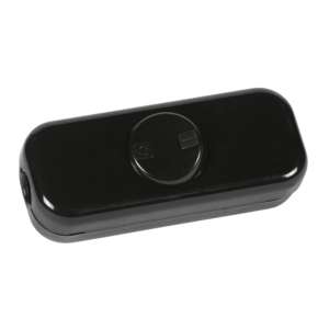 Kopp Schnurschalter 2-polig mit Wippe 250Volt schwarz - Product Image 1