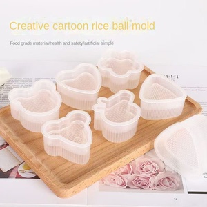 Ensemble de moules à boulettes de riz pour sushi de style japonais, moule triangulaire en plastique pour bento et algues, outils pour sushi pour bébés - Product Image 5