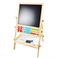 Tablero de escritura de dibujo de doble cara, reloj de alfabeto multifuncional, cuentas de conteo, juguetes educativos de aprendizaje para niños y niñas