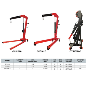 Grúa de piso de Tienda Móvil con motor hidráulico plegable de capacidad de 2 toneladas a la venta - Product Image 3