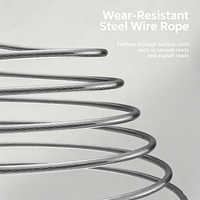 Cuerda de Saltar Ajustable de 2.8m con Cable de Acero Reforzado |   Asas de EVA Transpirables y Antideslizantes |   Fitness en Interiores y Exteriores para Hombres y Mujeres