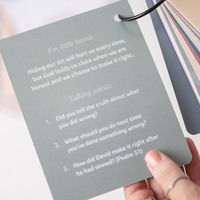 Papier cartonné laminé mat Abc Écriture prière Bible verset Affrimation cartes avec versets bibliques respectueux de l'environnement