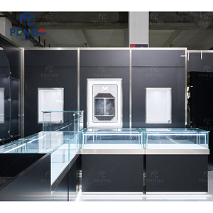 <span class=keywords><strong>Vitrine</strong></span> à bijoux en verre de luxe sur mesure, <span class=keywords><strong>éclairage</strong></span> <span class=keywords><strong>LED</strong></span> haut de gamme, mobilier d'exposition pour la nouvelle conception d'intérieur de bijouterie - Product Image 3