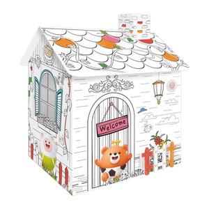 บ้านขนมปังขิงธีม DIY ของเล่นกระดาษแข็งสำหรับวาดภาพและตกแต่งบ้านจำลอง - Product Image 1