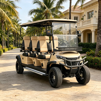 Voiturette de golf électrique au lithium 72V personnalisée Rainbow Premium, 6 places, tout-terrain surélevée avec moteur 5 kW pour terrains de golf