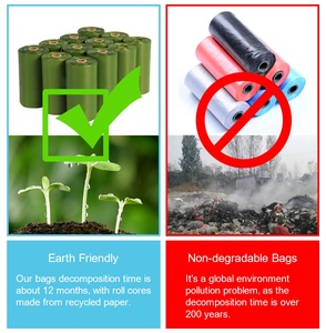 Suministros para Mascotas Bolsas Biodegradables Personalizadas para Excremento de Perro con Dispensador - Product Image 5