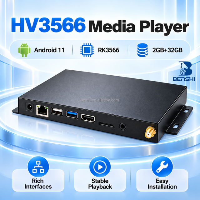 LCD Display TV Box RK3566 Android Digital Signage Smart Media Player Box With SignWorld CMS Software