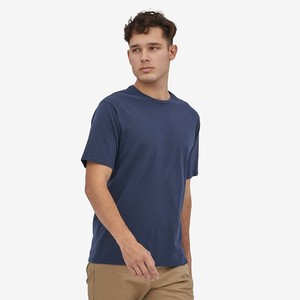 T-shirt en coton uni pour homme, manches courtes, col rond, coupe ample décontractée, à porter au quotidien - Product Image 4