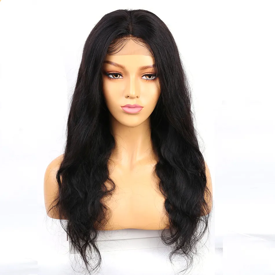 Wholesale Popular Good Quality Malaysian Body Wave Human Hair Wigs Lace Closure Wig 4x4 Cuticle Aligned Remy Hair Natural Color
