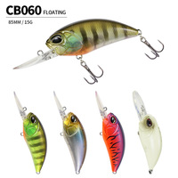 Vente en gros Leurre crankbait minnow 85mm 15g, leurre de pêche artificiel dur, action de nage réaliste, pour eau douce et achigan