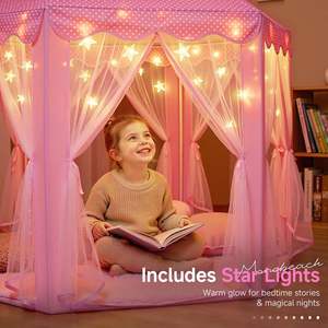 Luxury Hot Sale Kid <b>Tent</b> Indoor Portable Play House Toy <b>Large</b> Space Hexagon Family Castle Cartoon Polyester Playtent - Product Image 3