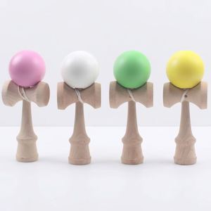 Ensemble de Kendama en bois personnalisé en usine, deux styles, finition craquelée colorée, pour enfants et adultes, jeu d'adresse - Product Image 1