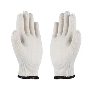 Guantes de seguridad de algodón, blancos