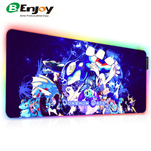 Tapis de jeu XXL RGB personnalisé imprimé, base en caoutchouc souple antidérapante avec design rétroéclairé pour gamer, couleur RVB complète en stock - Product Image 3