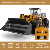 Camion bulldozer RC professionnel à 10 canaux 1/14 pour enfants