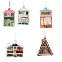 Adornos Navideños de Cristal de Colores Hechos a Mano, Decoraciones Creativas Colgantes para Ventanas, Regalos con Imitación de Estilo Antiguo