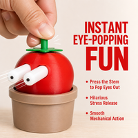 Jouet sensoriel tomate à yeux qui sortent pour enfants, jouet anti-stress à presser, jouet éducatif, nouveauté, coffret cadeau