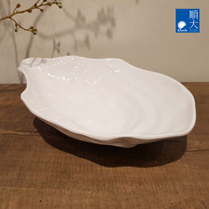 Assiettes de restaurant en mélamine, forme d'huîtres, grande et profonde, design spécial - Product Image 4