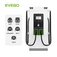 Station de recharge rapide DC EVEGO pour véhicules électriques, prix de gros raisonnable, chargeurs DC triphasés commerciaux 160 kW