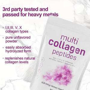 WELLBODY Marque Privée Poudre de Collagène Hydrolysé Multi-Peptides avec Acide Hyaluronique, Biotine et Vitamine C - Product Image 2