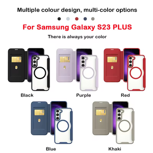 Per Samsung Galaxy S24Ultra <span class=keywords><strong>S23</strong></span> PLUS custodia in pelle PC attrazione magnetica inserzione con copertina completa custodia anti-caduta del telefono - Product Image 2