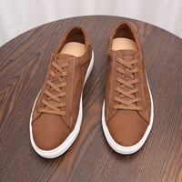 Chaussures de sport décontractées pour hommes en cuir de vachette de haute qualité, cuir véritable de première qualité, amortissantes, pour la course à pied, le skateboard et la marche