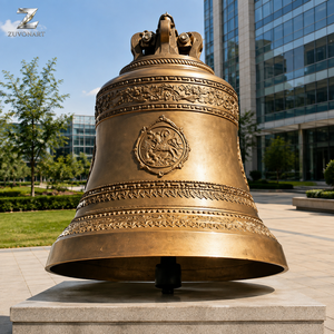 Campana da Chiesa Antica Europea in Bronzo Fuso, Scultura a Tema Religioso, Statua Artistica in Metallo con Logo Personalizzato Stampato - Product Image 1