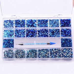 Oleeya – Boîte de strass fantaisie 3D en or de haute qualité pour nail art, décorations en cristal, strass en forme de pierre/strass en forme d'ongle, ensemble de strass Ki - Product Image 4
