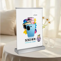 Support d'affichage de menu en acier inoxydable de haute qualité 201 A4 pour bureau