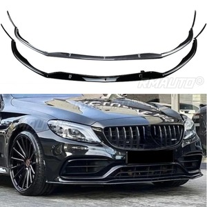 For Benz C-Class C205 C63 2015-2022 Exterior Accessories <b>Car</b> Front Bumper Lip Splitter <b>Diffuser</b> Spoiler Apron Chin Body Kit - Product Image 2