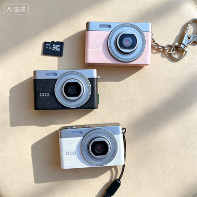 Retro CCD Mini Digital Camera Portable Pocket Cam Rechargeable USB Charging Small Photo Recorder for Travel Daily Shooting