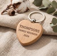 Porte-clés en bois personnalisés en gros, écologiques, durables, assortis, bruts, pour cadeaux et artisanat DIY, gravure laser, couleur personnalisée