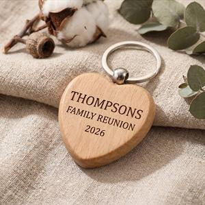 Llaveros de Madera Grabados Personalizados al por Mayor, Surtidos, sin Acabado, para Manualidades, Grabado Láser con Color y Tamaño Personalizados - Product Image 3