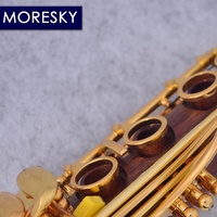 MORESKY Rosewood Professional Clarinet Bb Gold-plated 18 Keys Customizable Mopane Woodwind M151(OEM)
