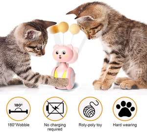 Juguetes Interactivos de Plumas para Gatos, Juguete Divertido para Mascotas, Varita de Plumas Giratoria, Bola Giratoria - Product Image 3
